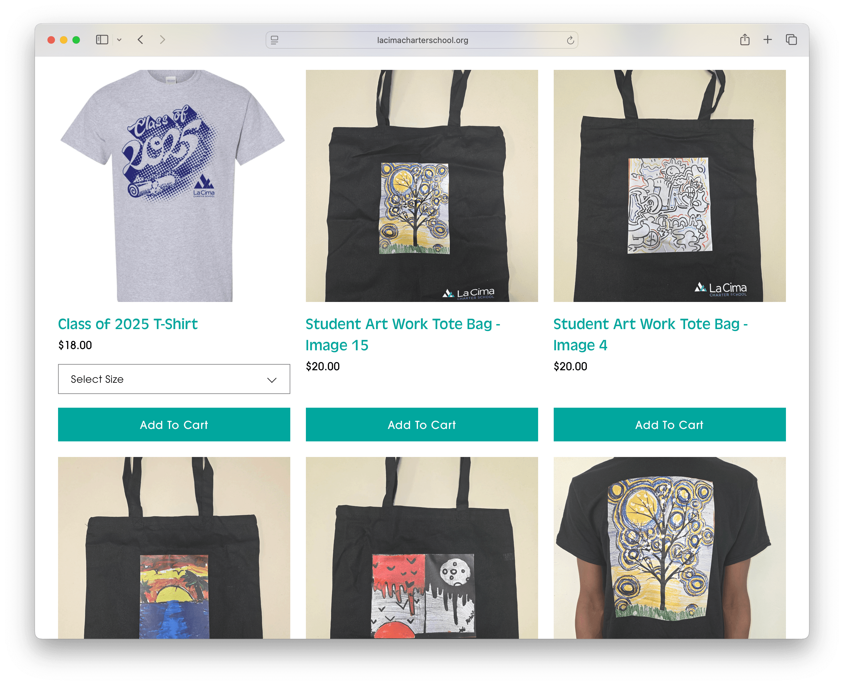 Shop page