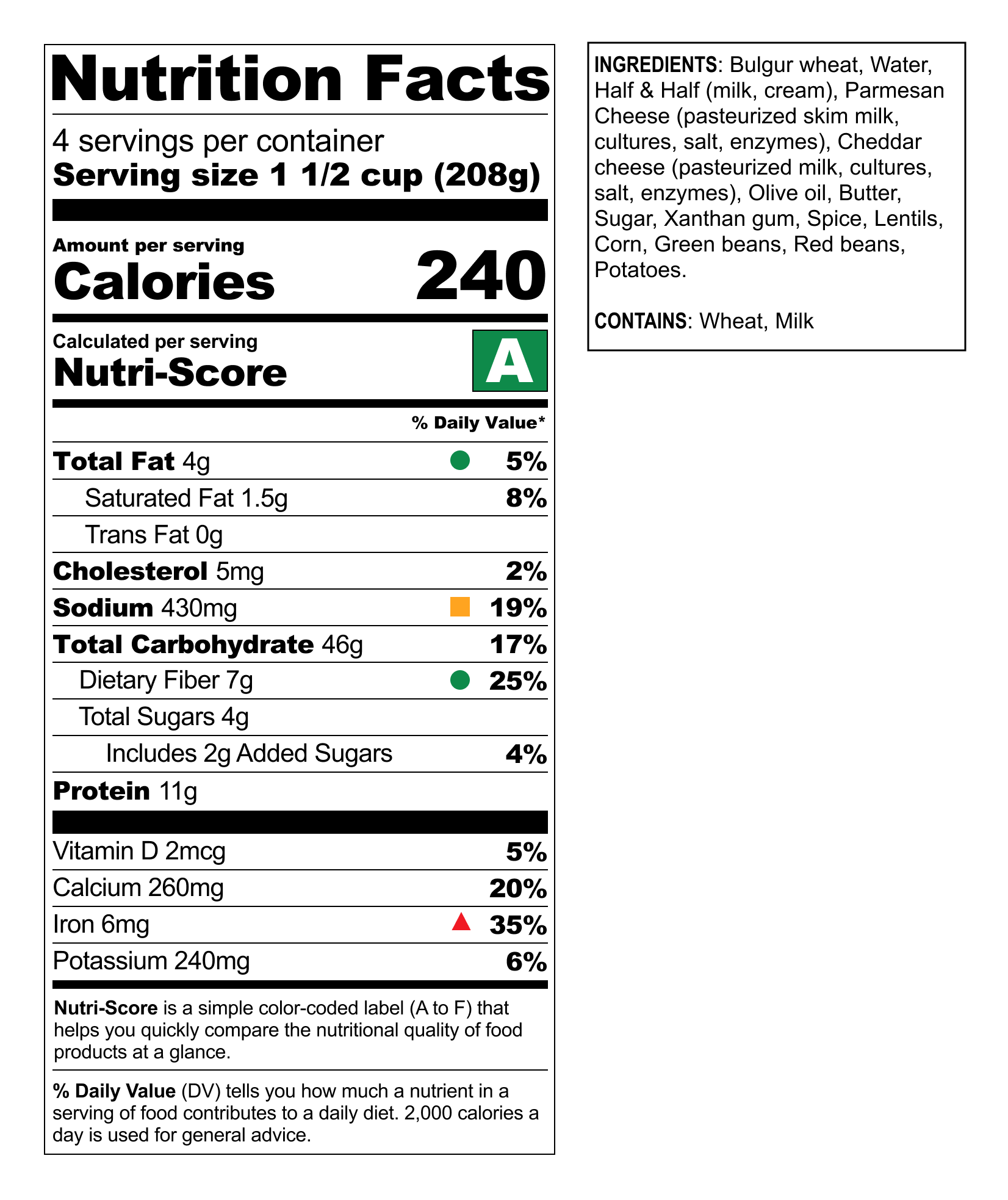 Nutrition Facts Label re-design with a new Nutri-score section.