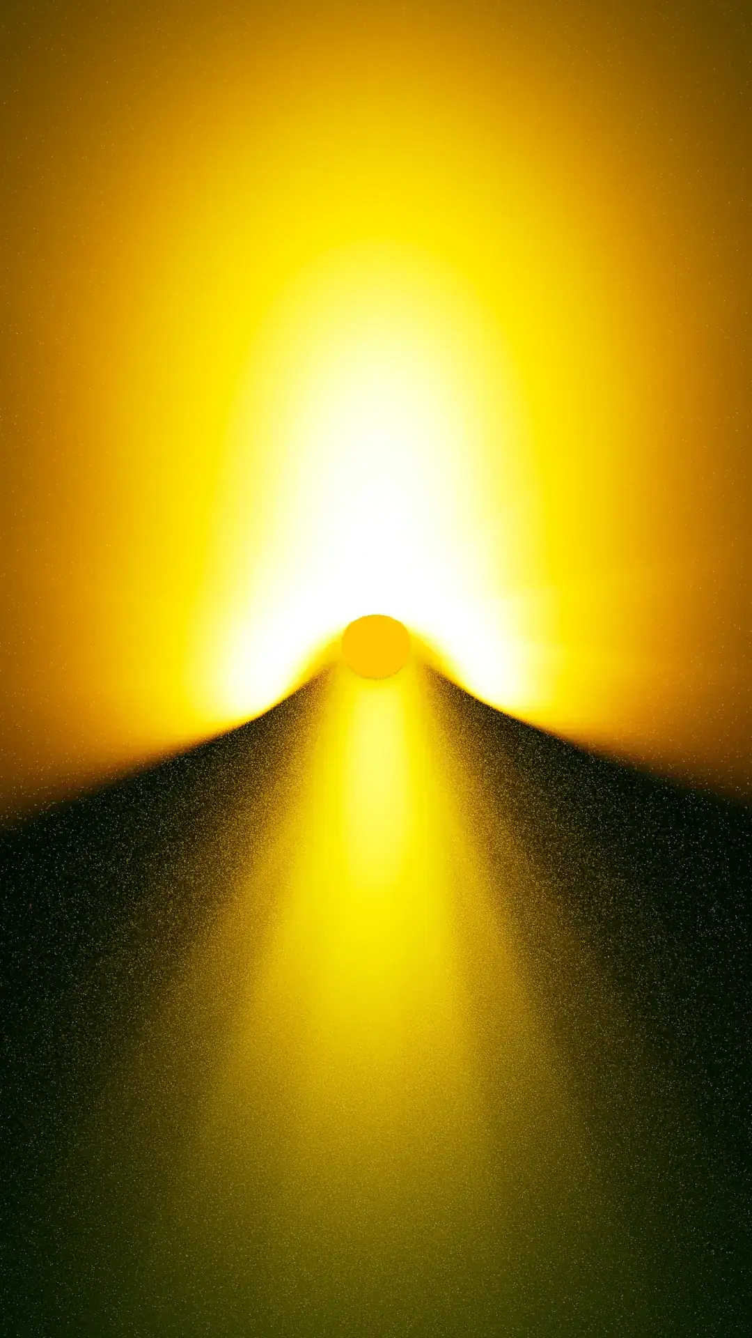 the bright and dark contrast of a golden planetary crescent