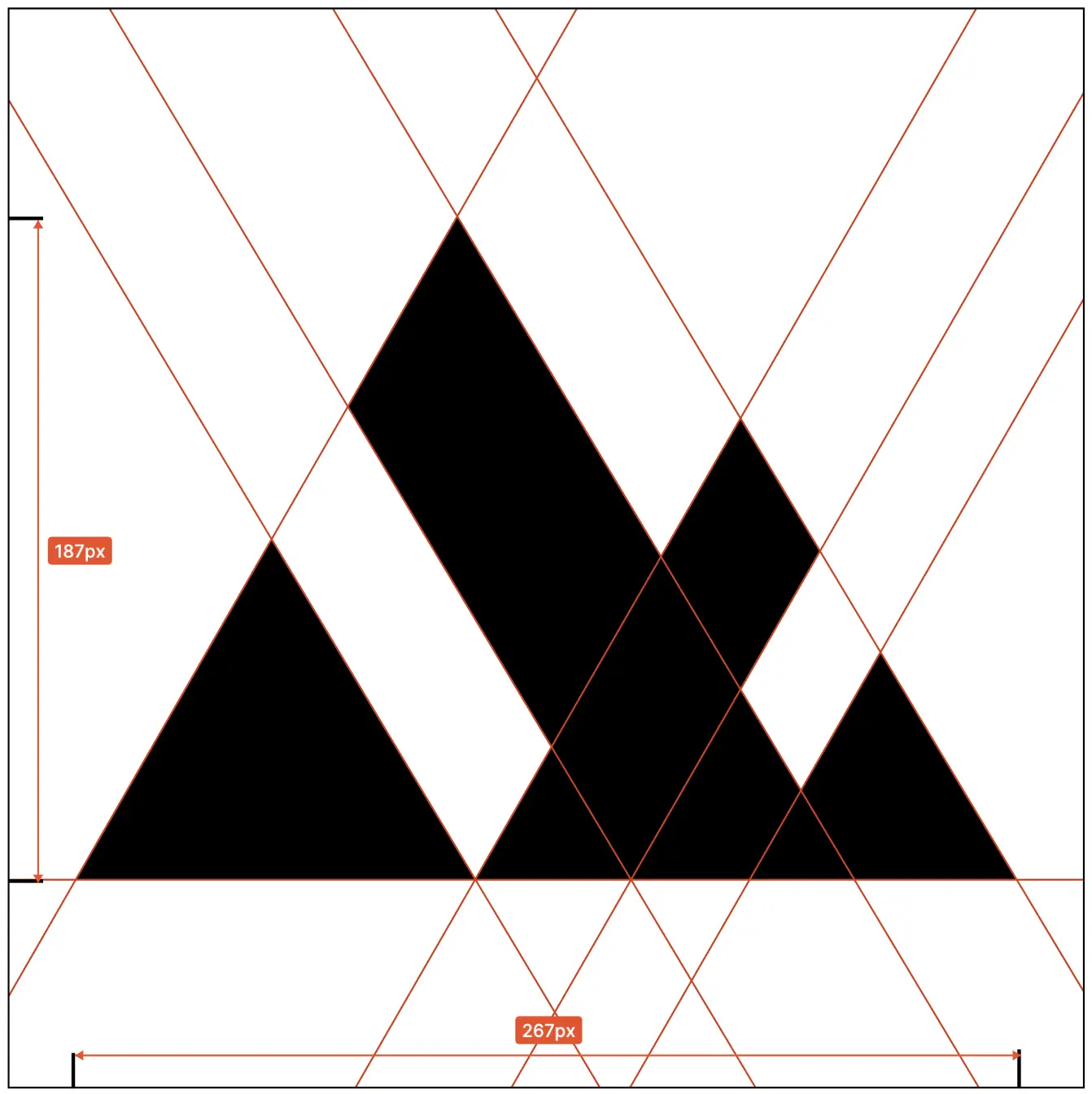 An optical correction of La Cima's mountain logo