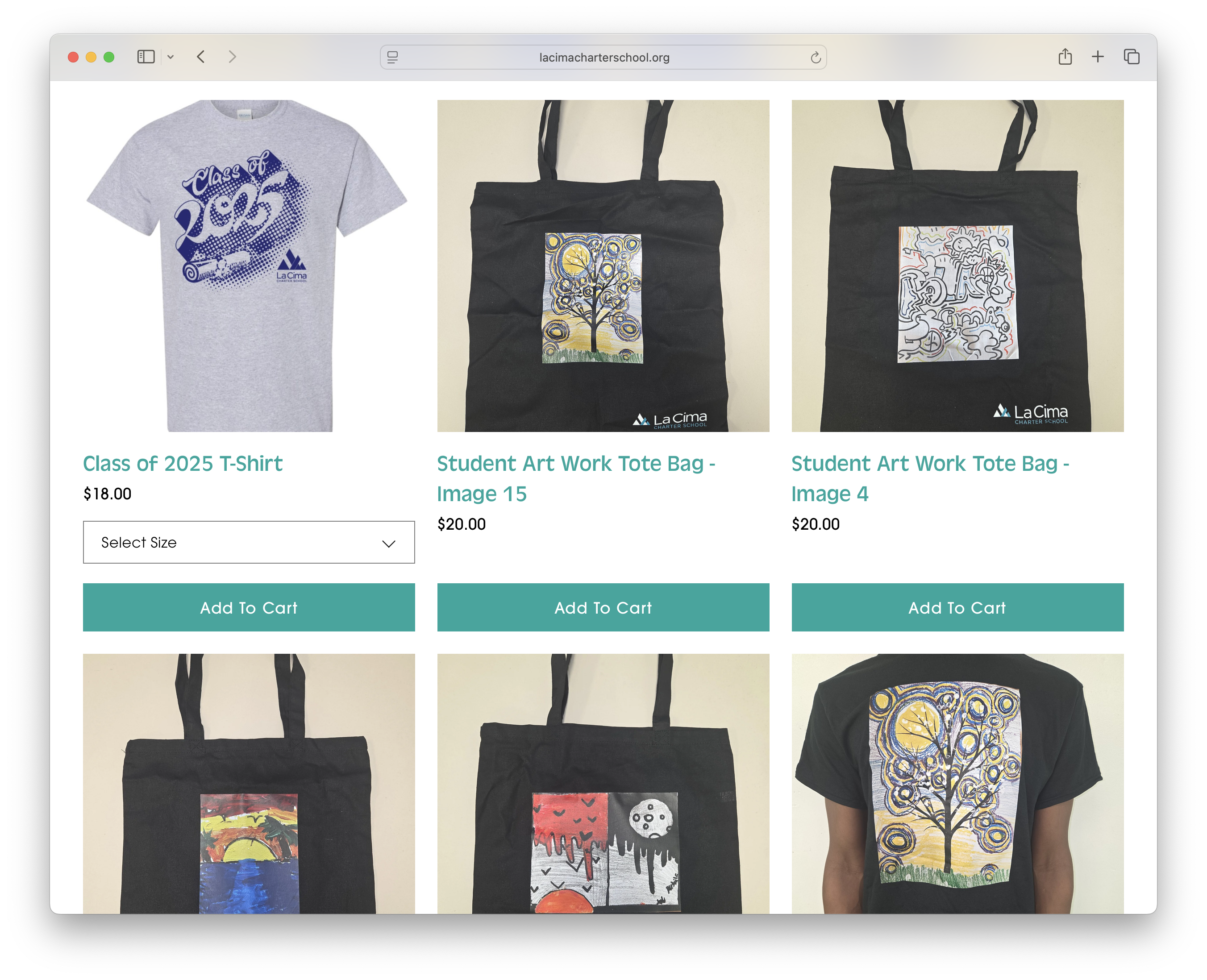 Shop page